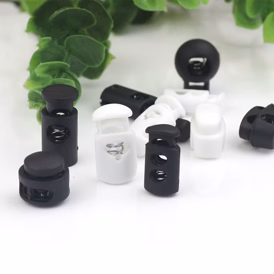 Заводские замки для шнура, концевые пружинные стопоры, тумблерные стопоры, пластиковая пружинная застежка, замок для шнура для толстовок, шнурок