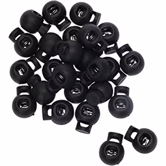 Подпружиненный эластичный шнурок, зажим для веревки, концы, круглые шариковые замки для шнура, пластиковый переключатель с одним отверстием